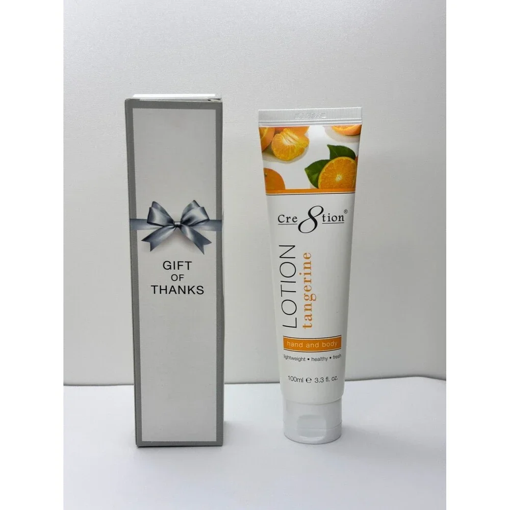Cre8tion Tangerine Hand and Body Lotion 3.3 fl oz Gift Box Set White